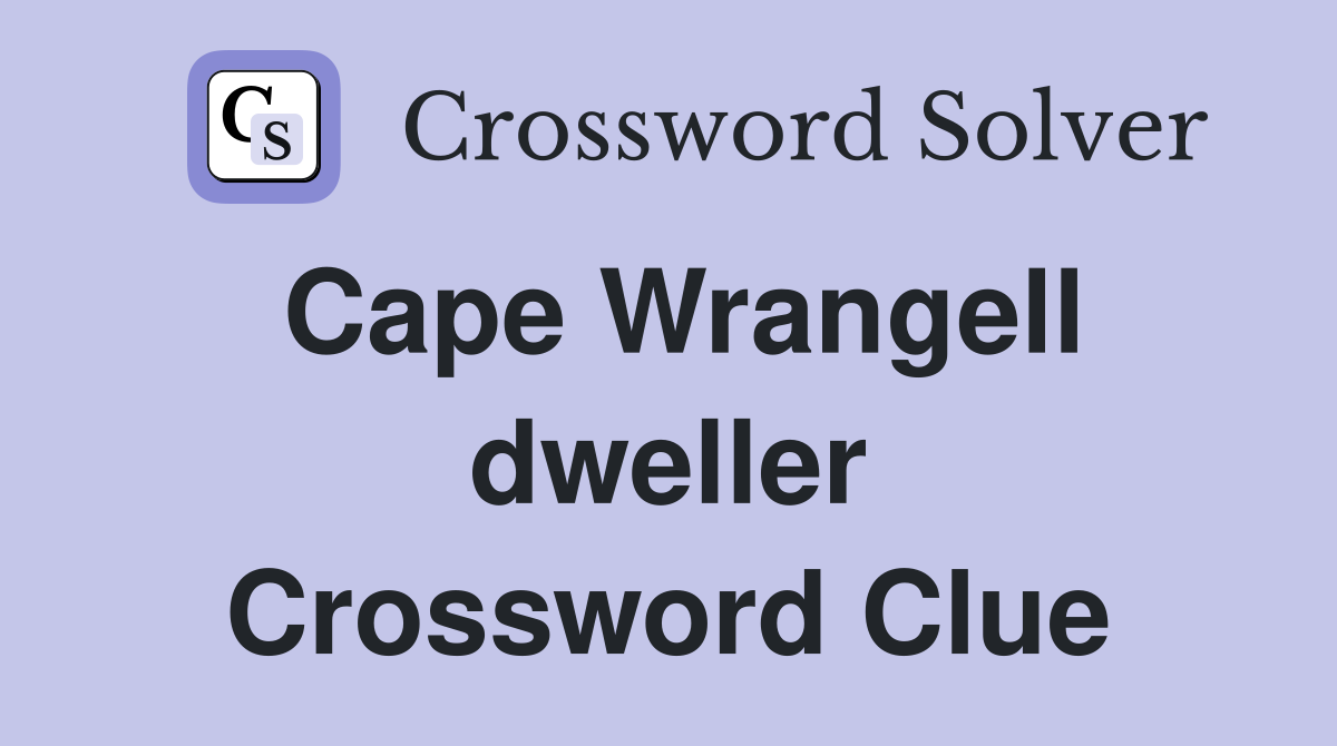 Cape Wrangell dweller Crossword Clue
