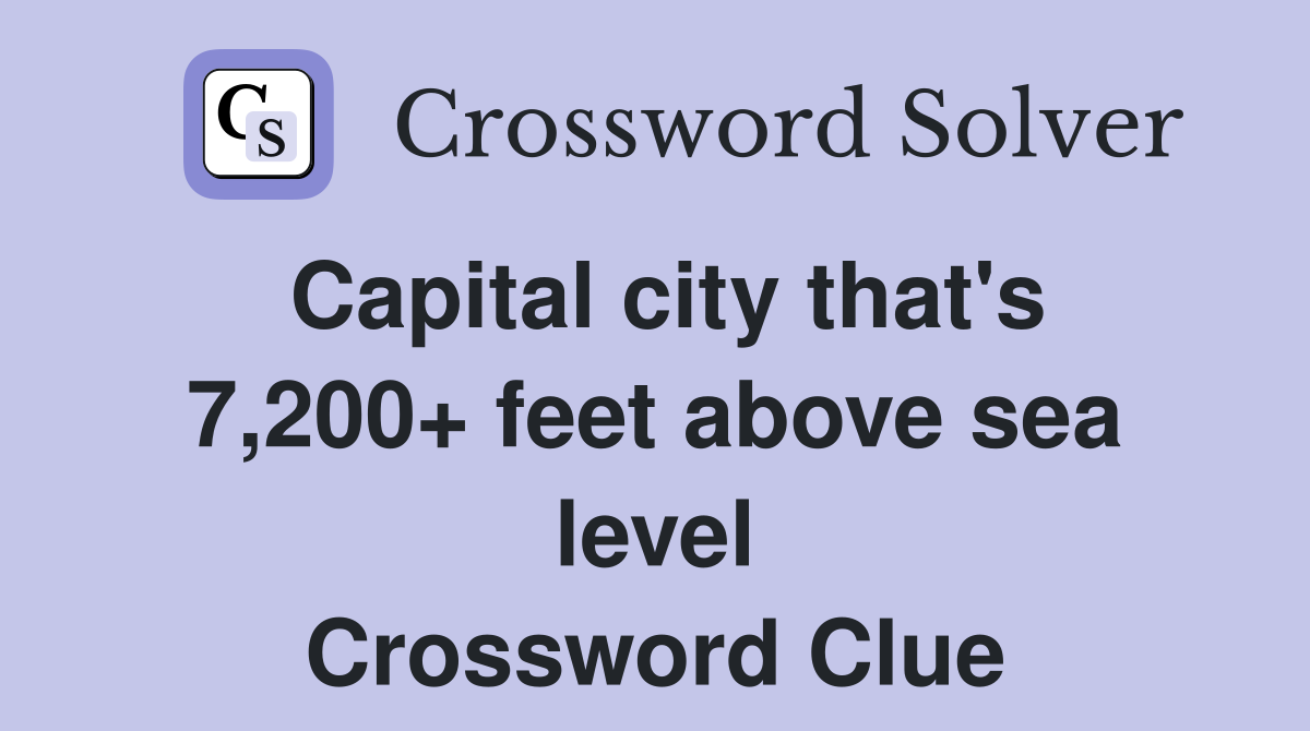 Unbelievable Capital City 7200 Feet Above Sea Level - vu5g1as