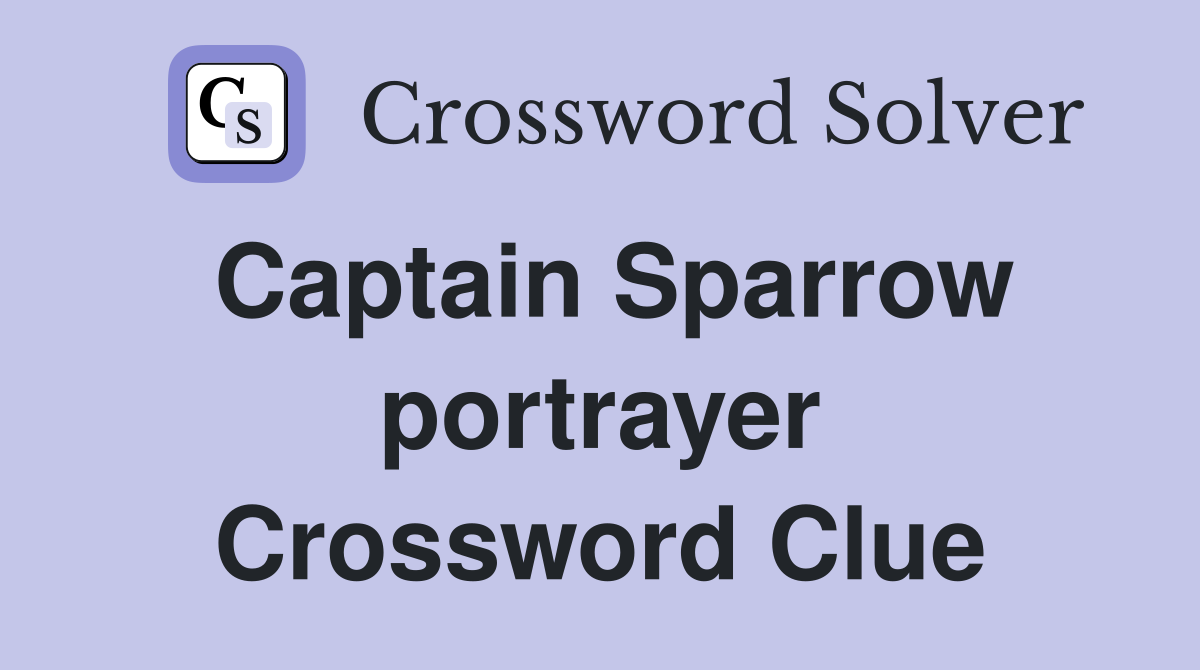 Captain Sparrow portrayer Crossword Clue