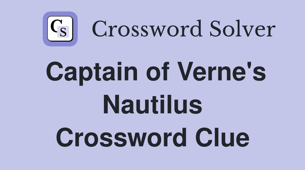 Captain of Verne's Nautilus Crossword Clue