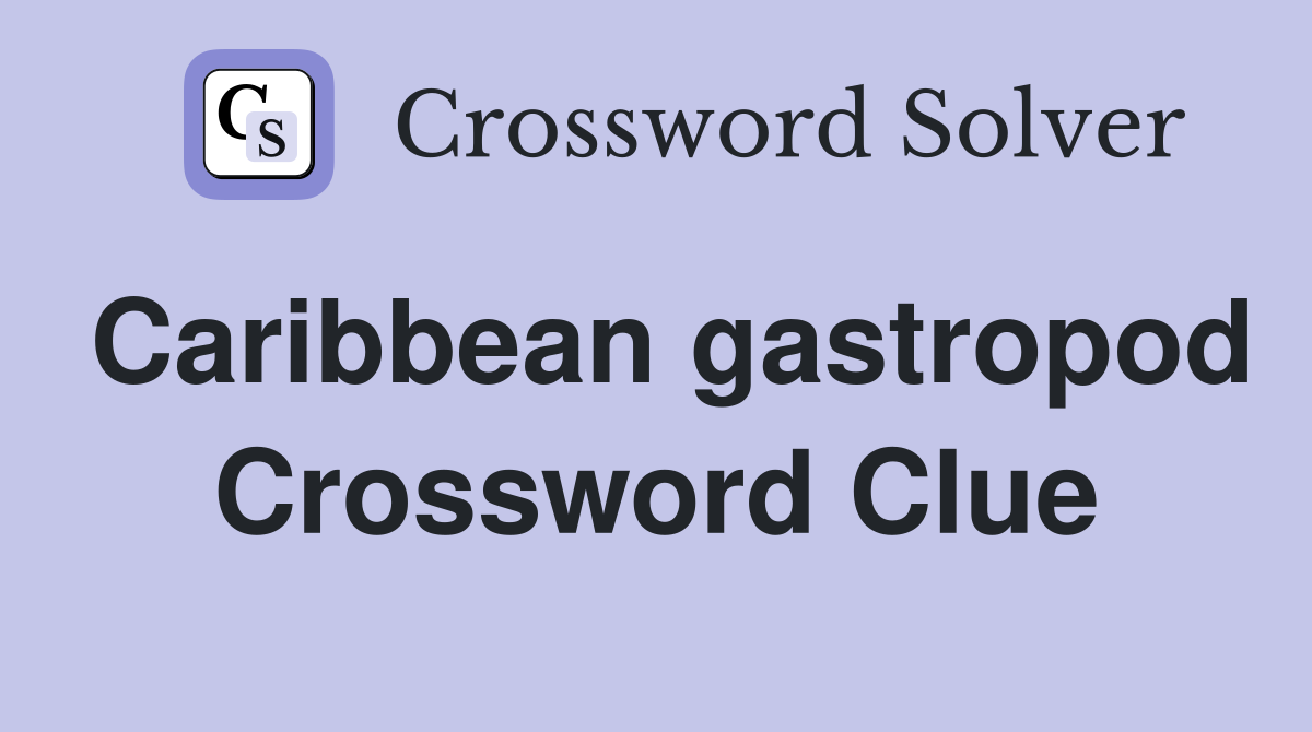 Caribbean gastropod Crossword Clue