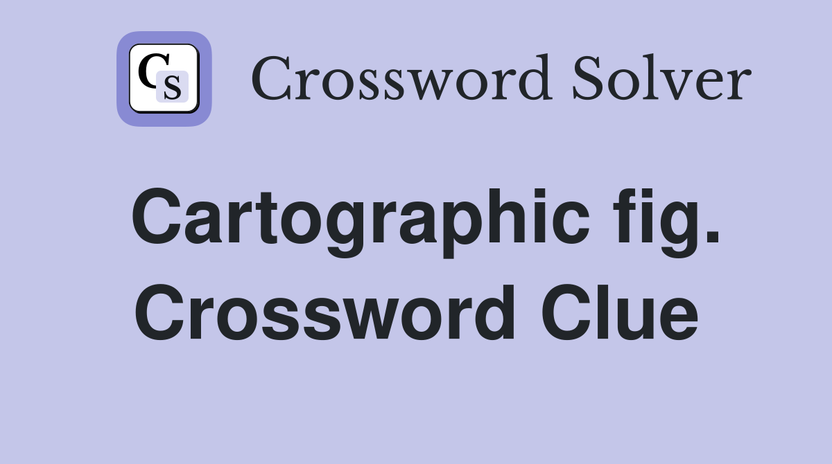 Cartographic fig. Crossword Clue
