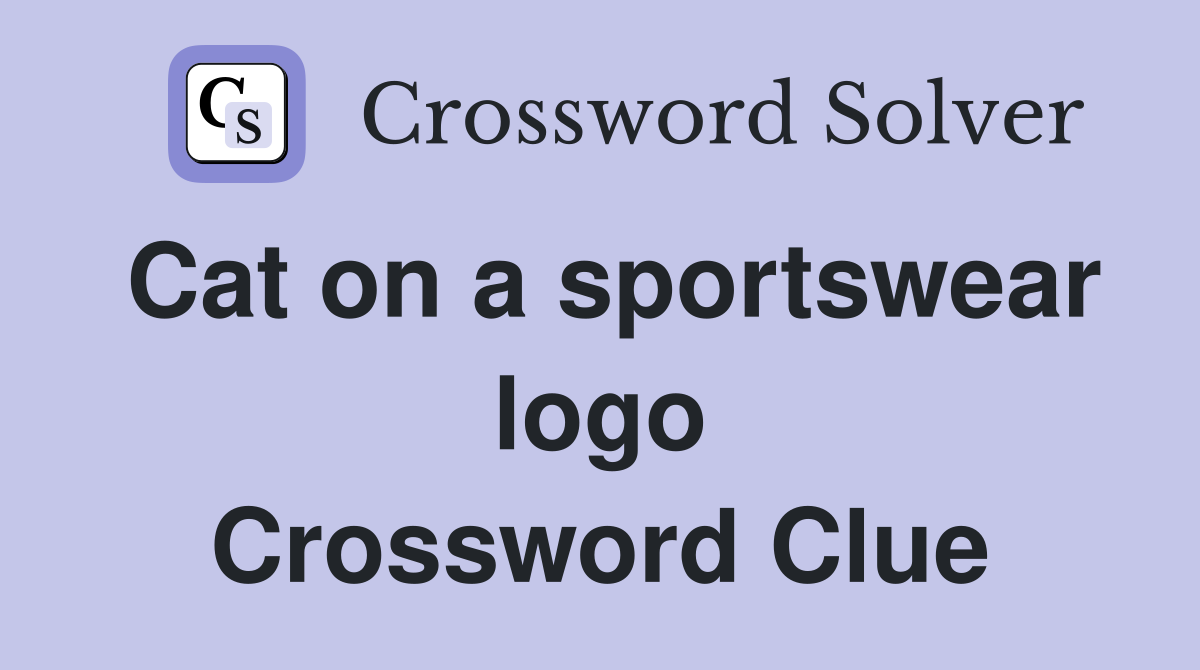 Cat on a sportswear logo Crossword Clue