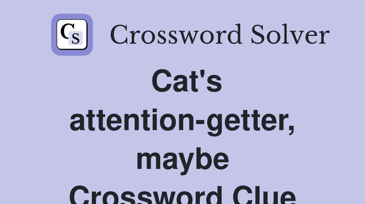 Cat's attention-getter, maybe Crossword Clue