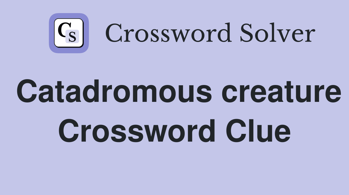 Catadromous creature Crossword Clue