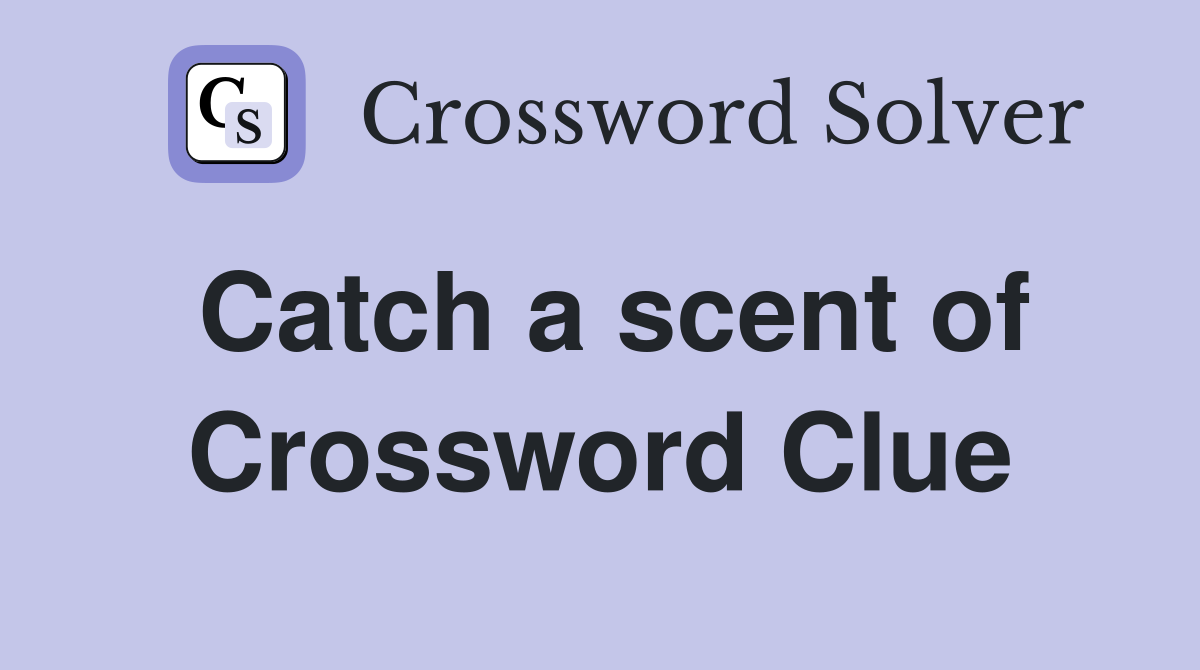 Catch a scent of Crossword Clue