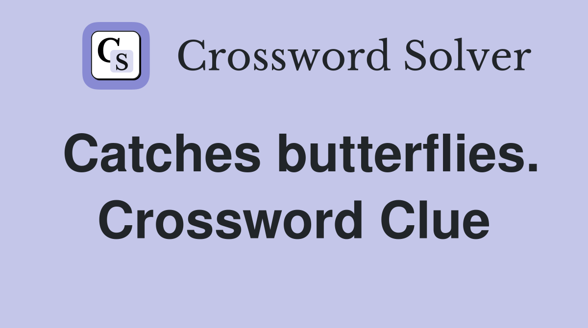 Catches butterflies. Crossword Clue