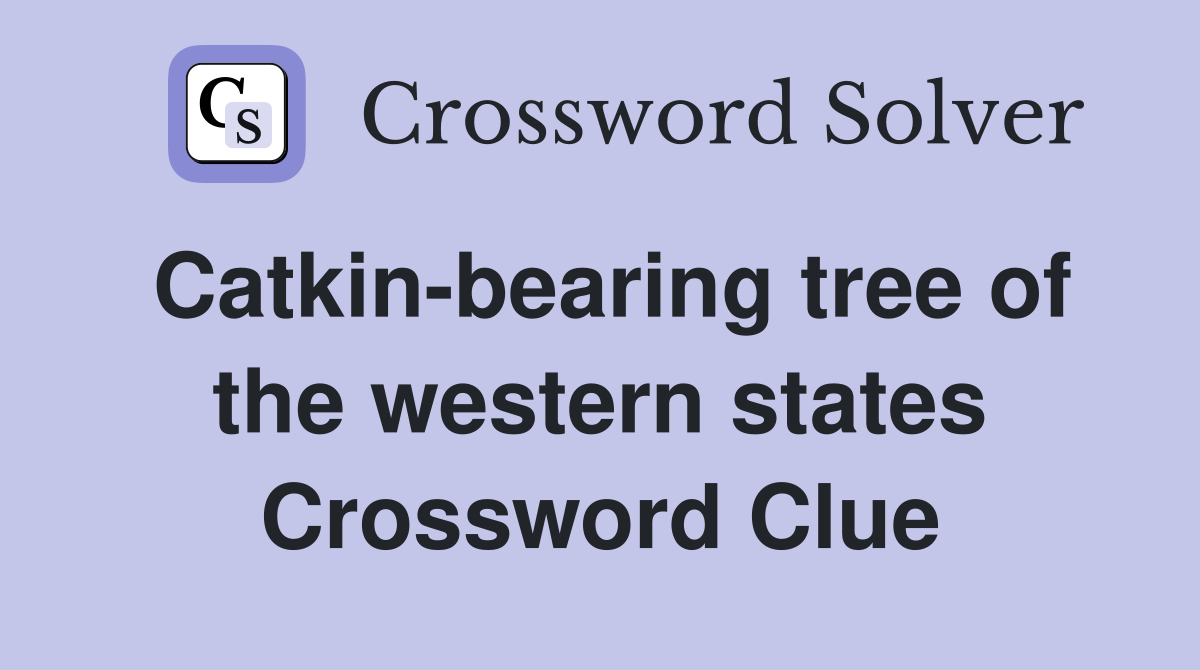 Catkin-bearing tree of the western states Crossword Clue