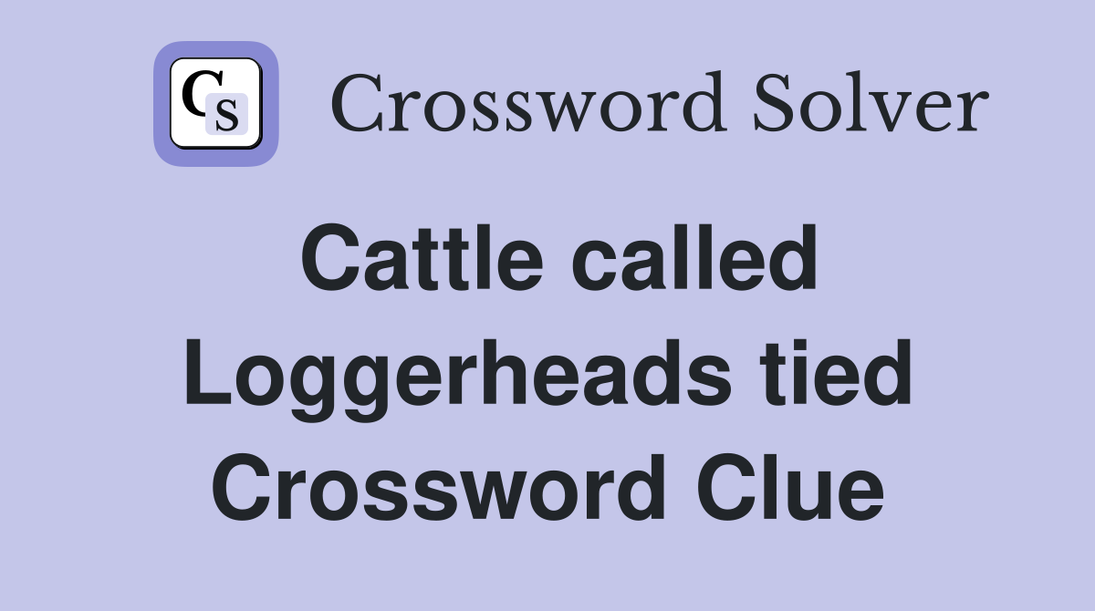 Cattle called Loggerheads tied Crossword Clue