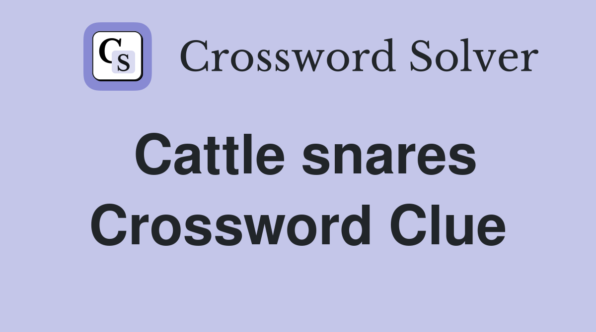 Cattle snares Crossword Clue