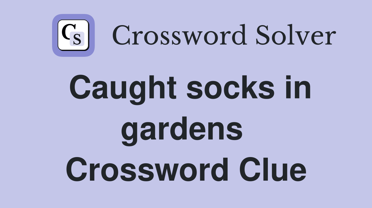 Caught socks in gardens  Crossword Clue