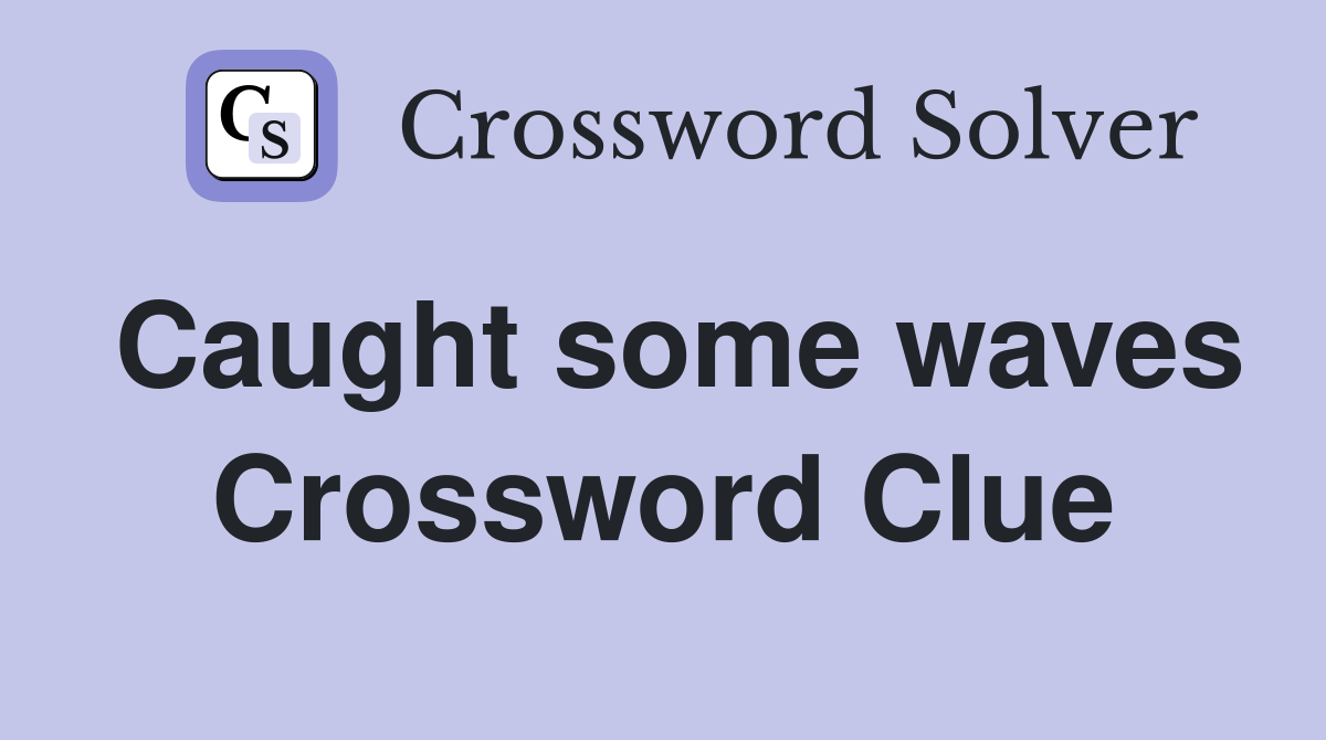 Caught some waves Crossword Clue