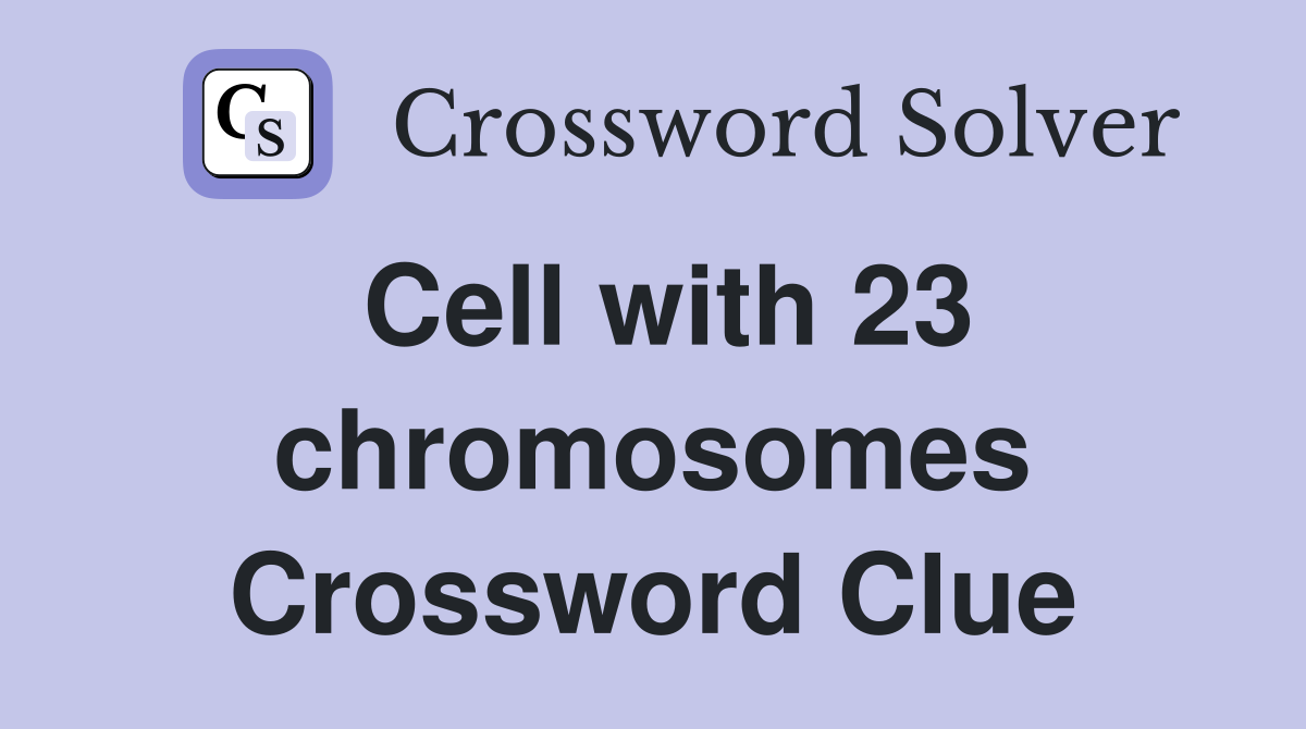 Cell with 23 chromosomes Crossword Clue