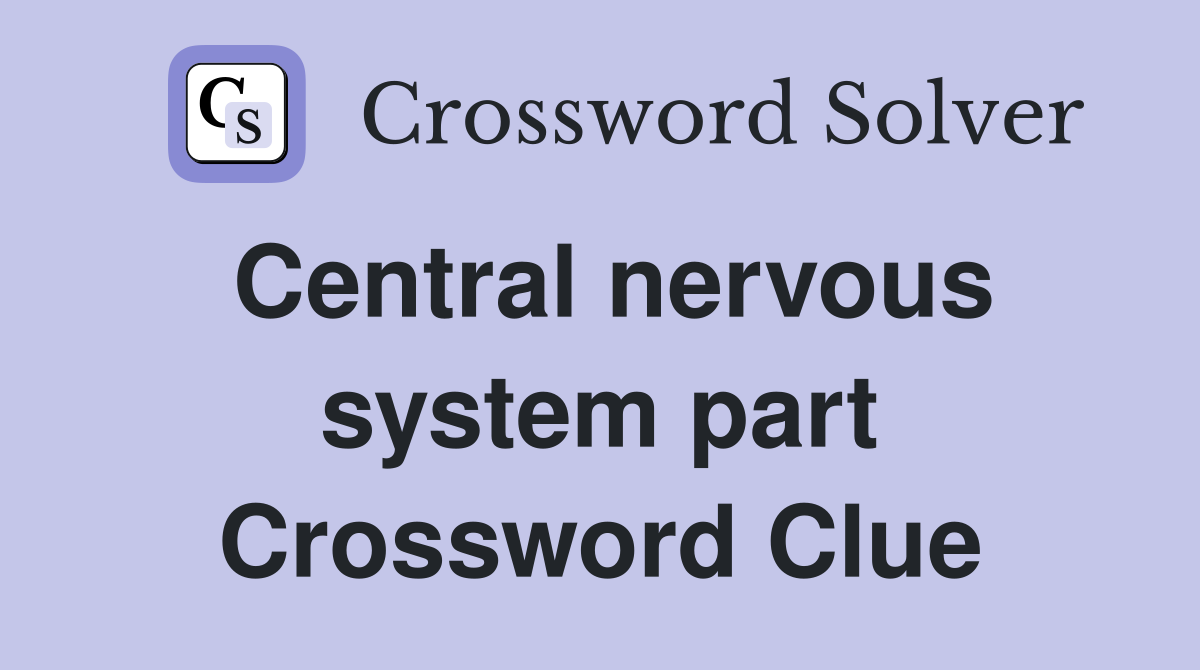 Central nervous system part Crossword Clue