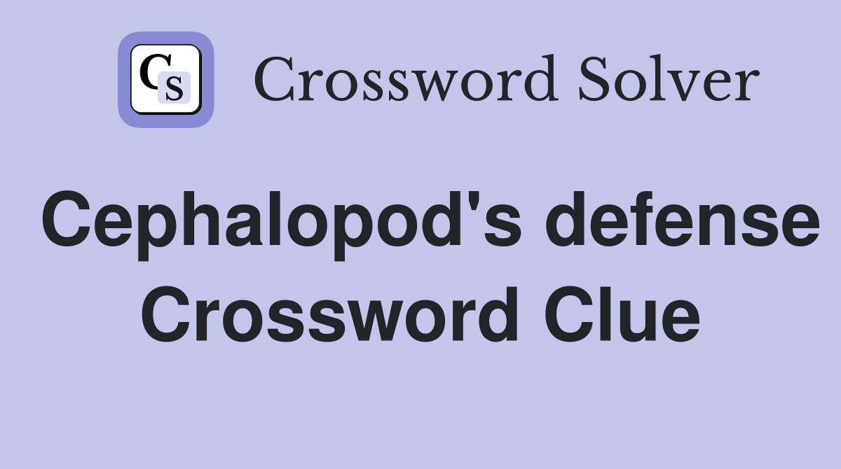 Cephalopod's defense Crossword Clue