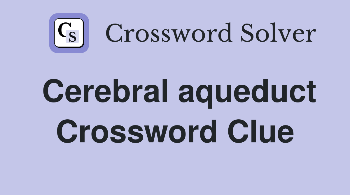 Cerebral aqueduct Crossword Clue