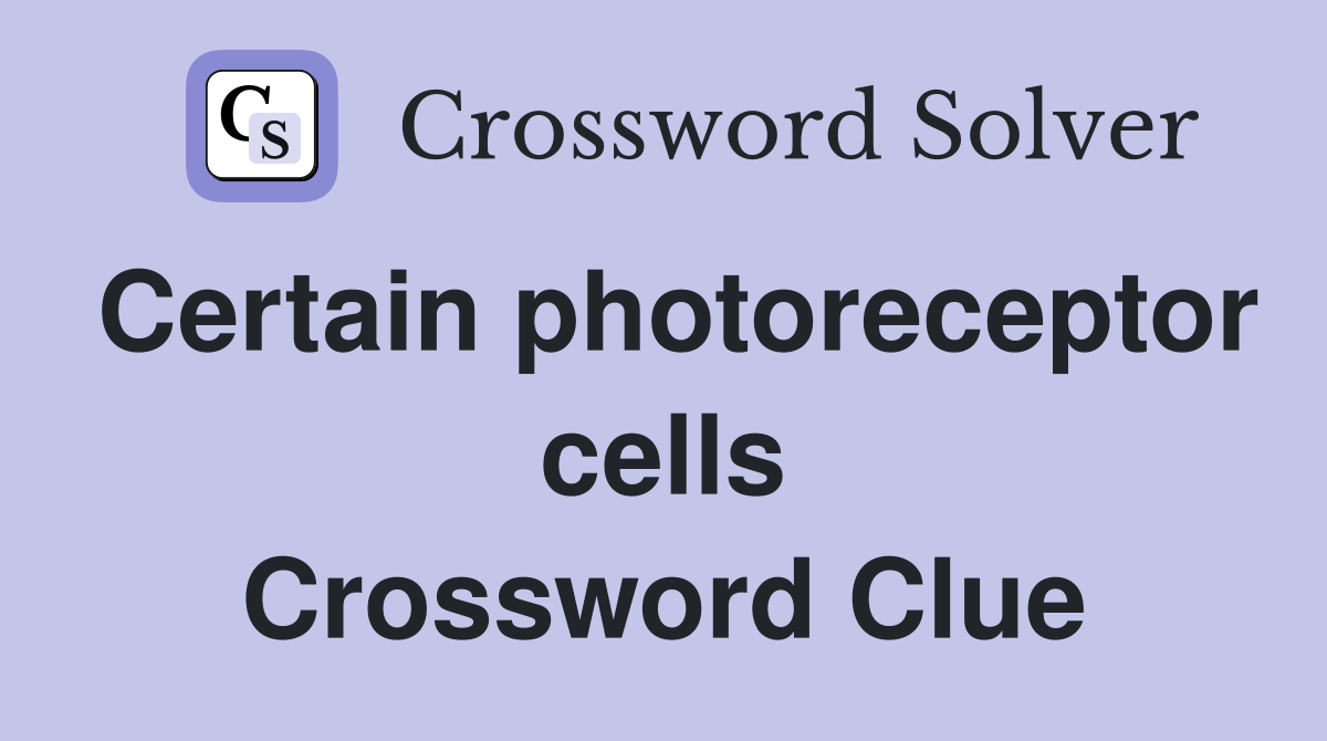 Certain photoreceptor cells Crossword Clue
