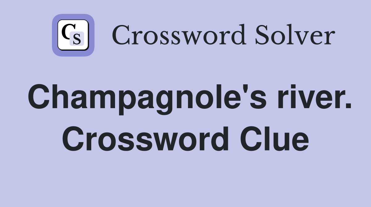 Champagnole's river. Crossword Clue
