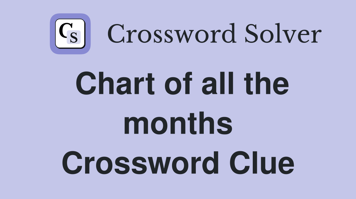 Chart of all the months Crossword Clue