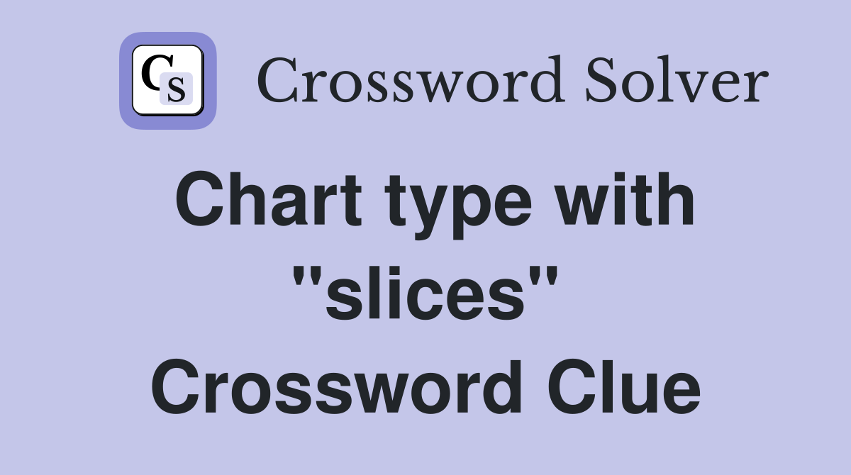 Chart type with "slices" Crossword Clue