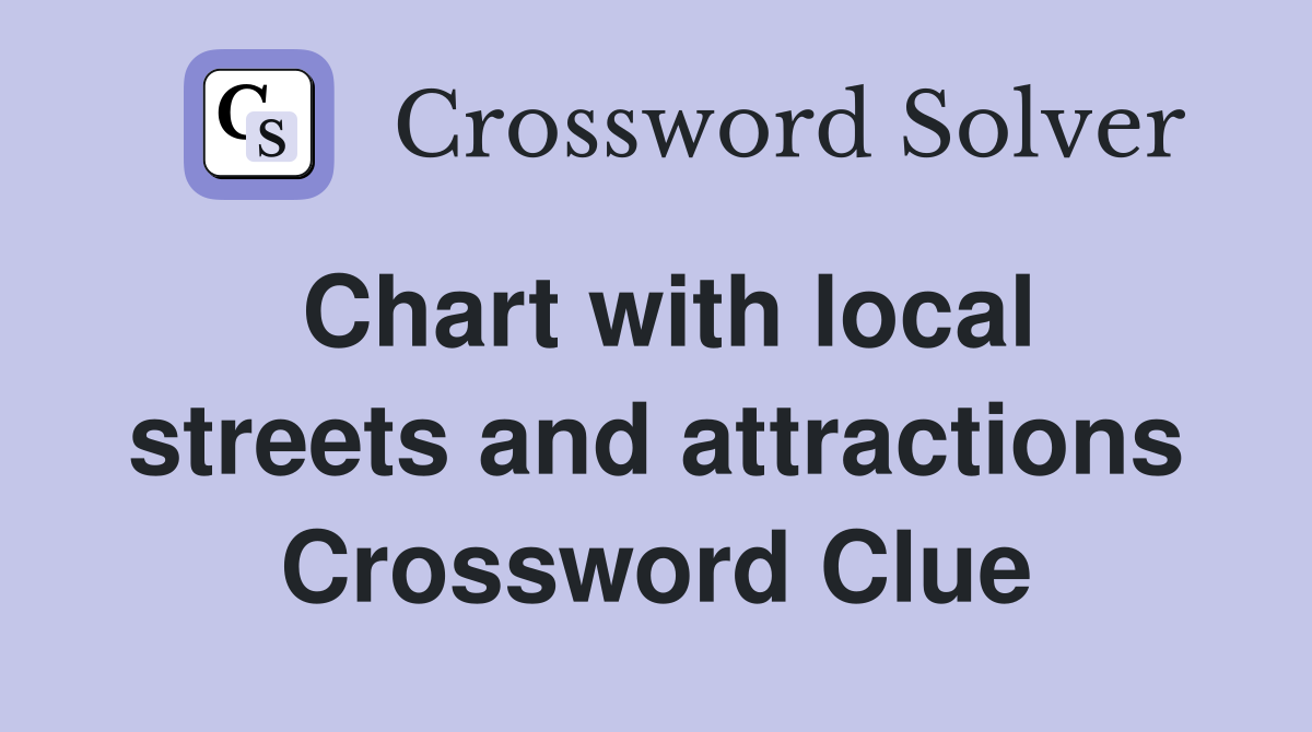Chart with local streets and attractions Crossword Clue