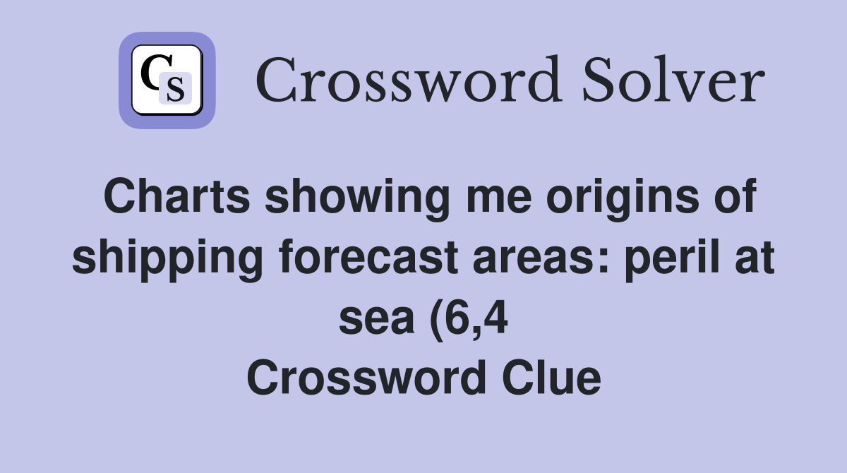 Charts showing me origins of shipping forecast areas: peril at sea (6 4 Charts showing me origins of shipping forecast areas: peril at sea (6 4