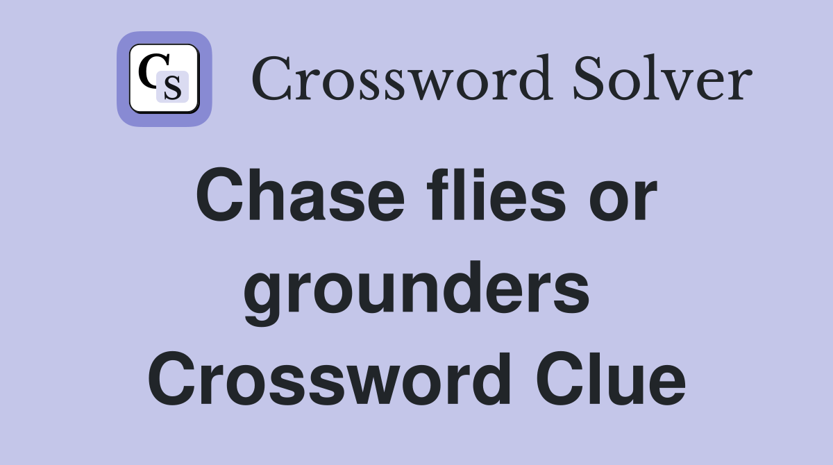 Chase flies or grounders Crossword Clue
