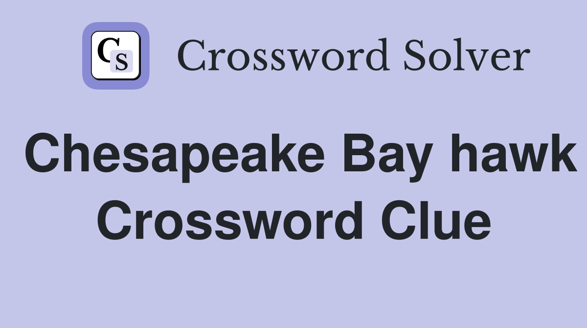 Chesapeake Bay hawk Crossword Clue