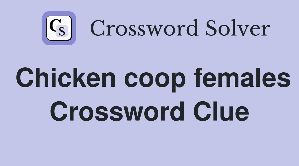 Chicken coop females Crossword Clue