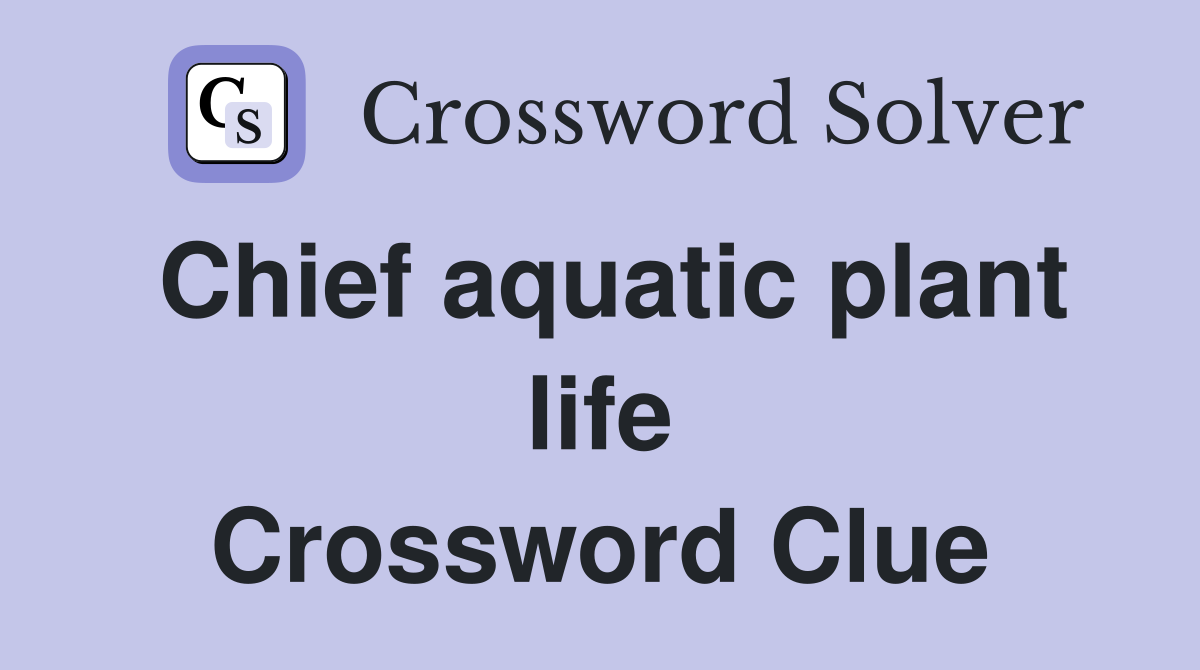 Chief aquatic plant life Crossword Clue