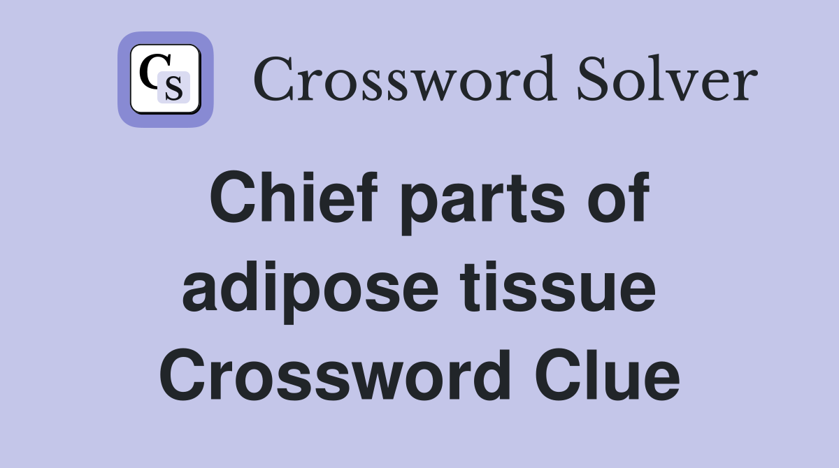 Chief parts of adipose tissue Crossword Clue