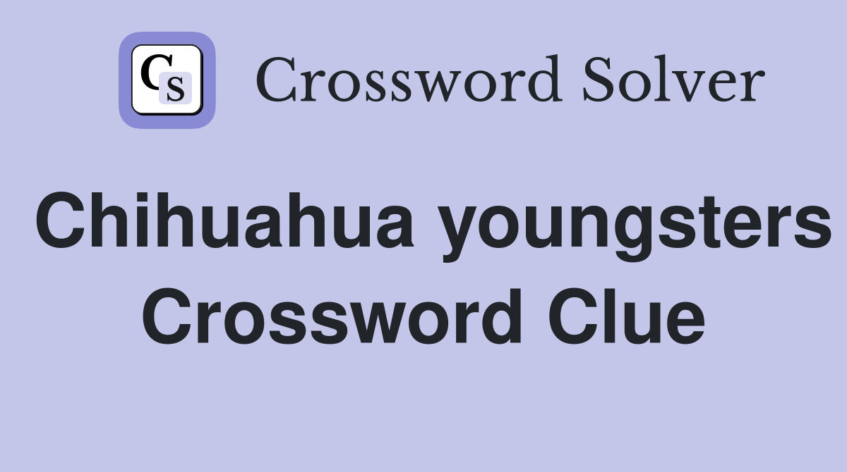 Chihuahua youngsters Crossword Clue