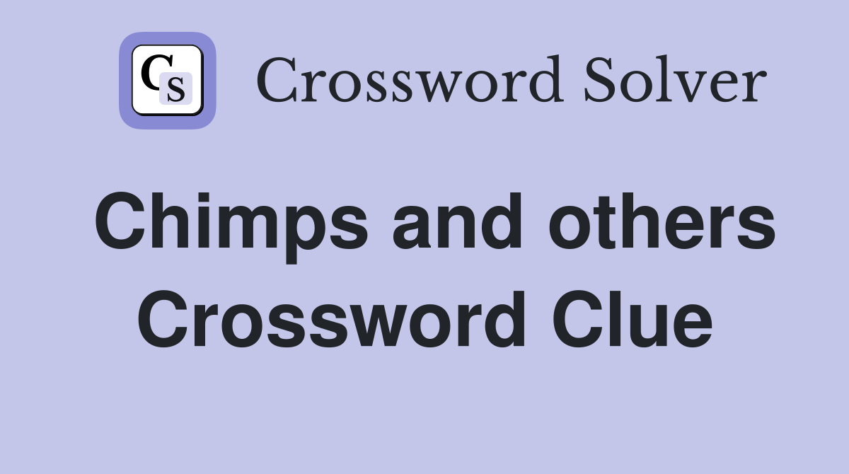 Chimps and others Crossword Clue