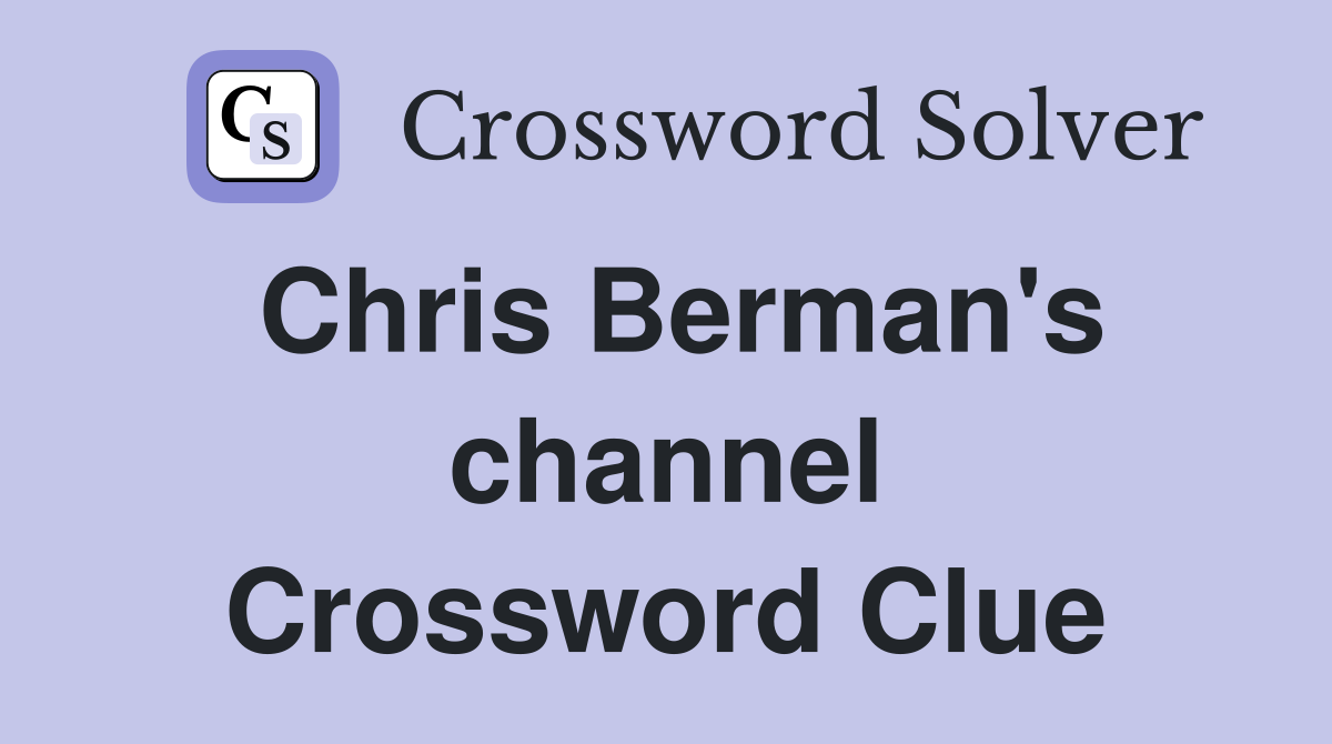Chris Berman's channel Crossword Clue