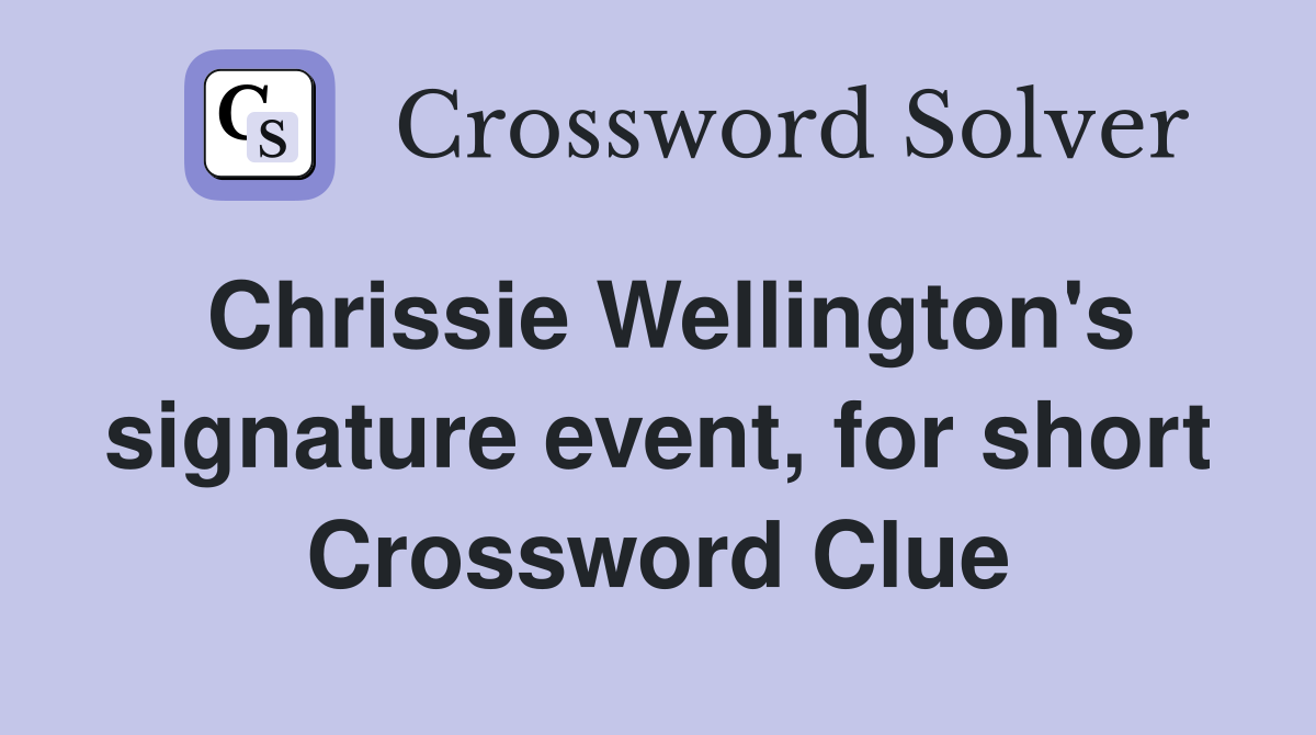 Chrissie Wellington's signature event, for short Crossword Clue