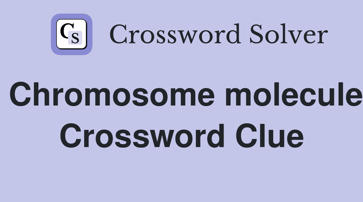 Chromosome molecule Crossword Clue