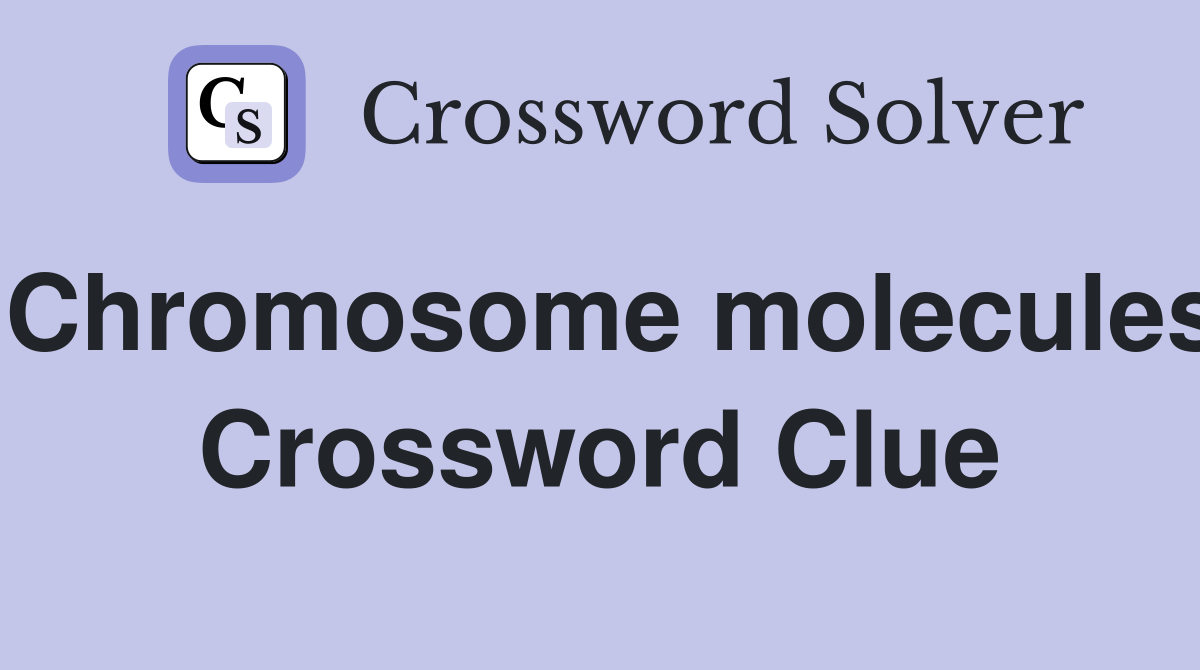 Chromosome molecules Crossword Clue