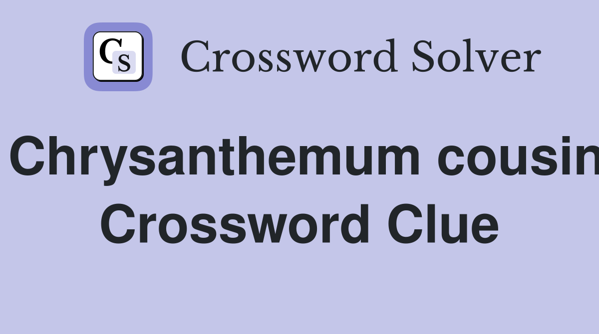 Chrysanthemum cousin Crossword Clue