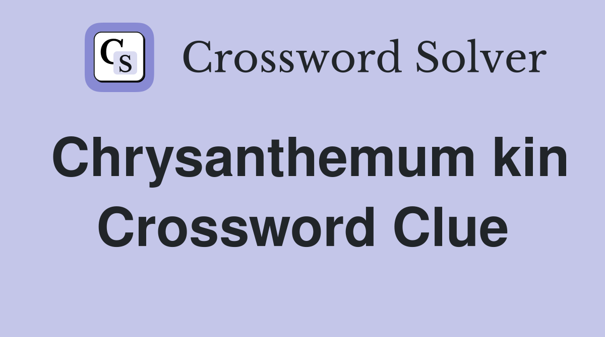 Chrysanthemum kin Crossword Clue