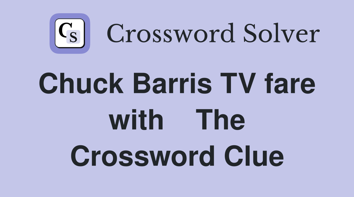 Chuck Barris TV fare  with    The Crossword Clue
