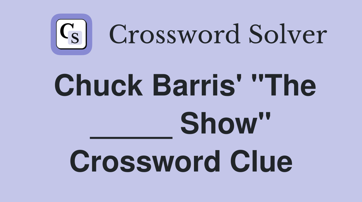 Chuck Barris' "The _____ Show" Crossword Clue