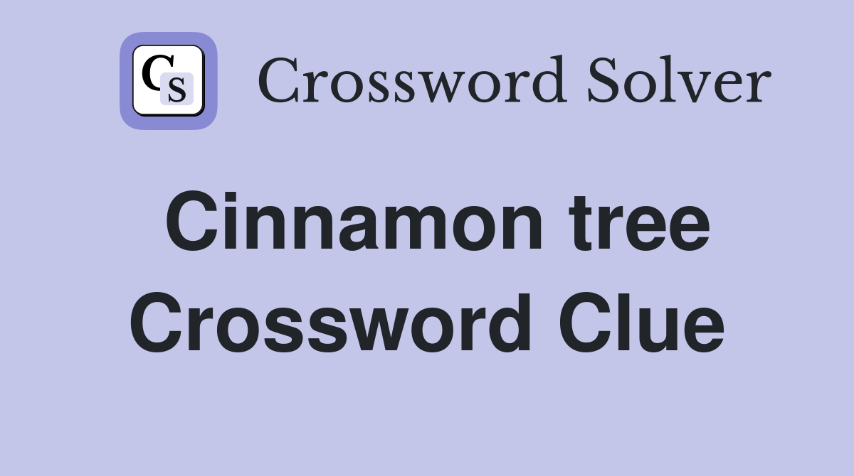 Cinnamon tree Crossword Clue