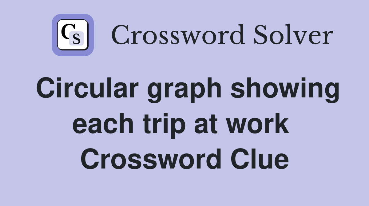 Circular graph showing each trip at work  Crossword Clue