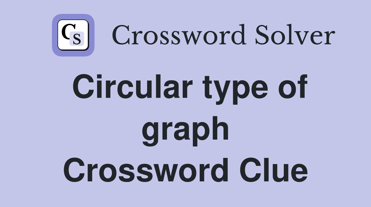 Circular type of graph Crossword Clue