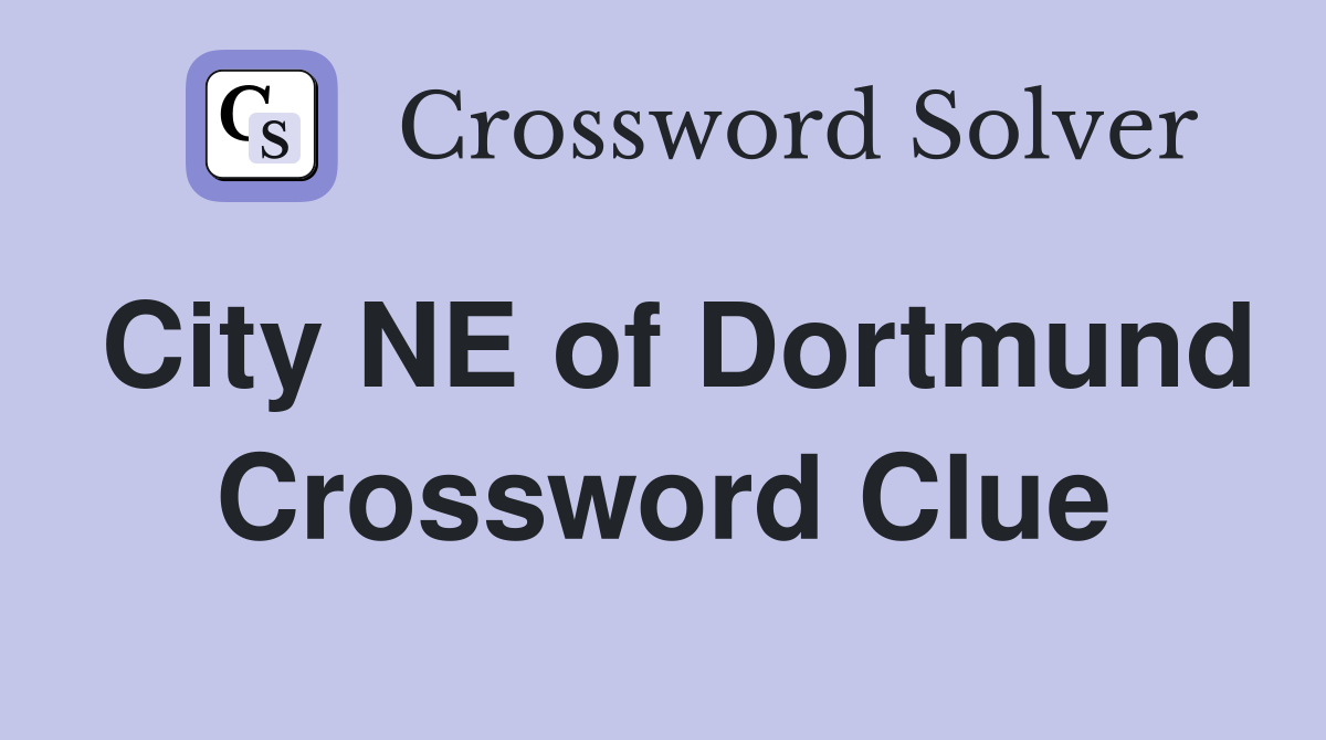 City NE of Dortmund Crossword Clue