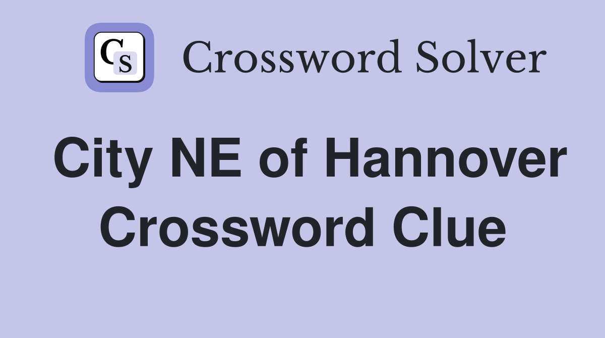 City NE of Hannover Crossword Clue