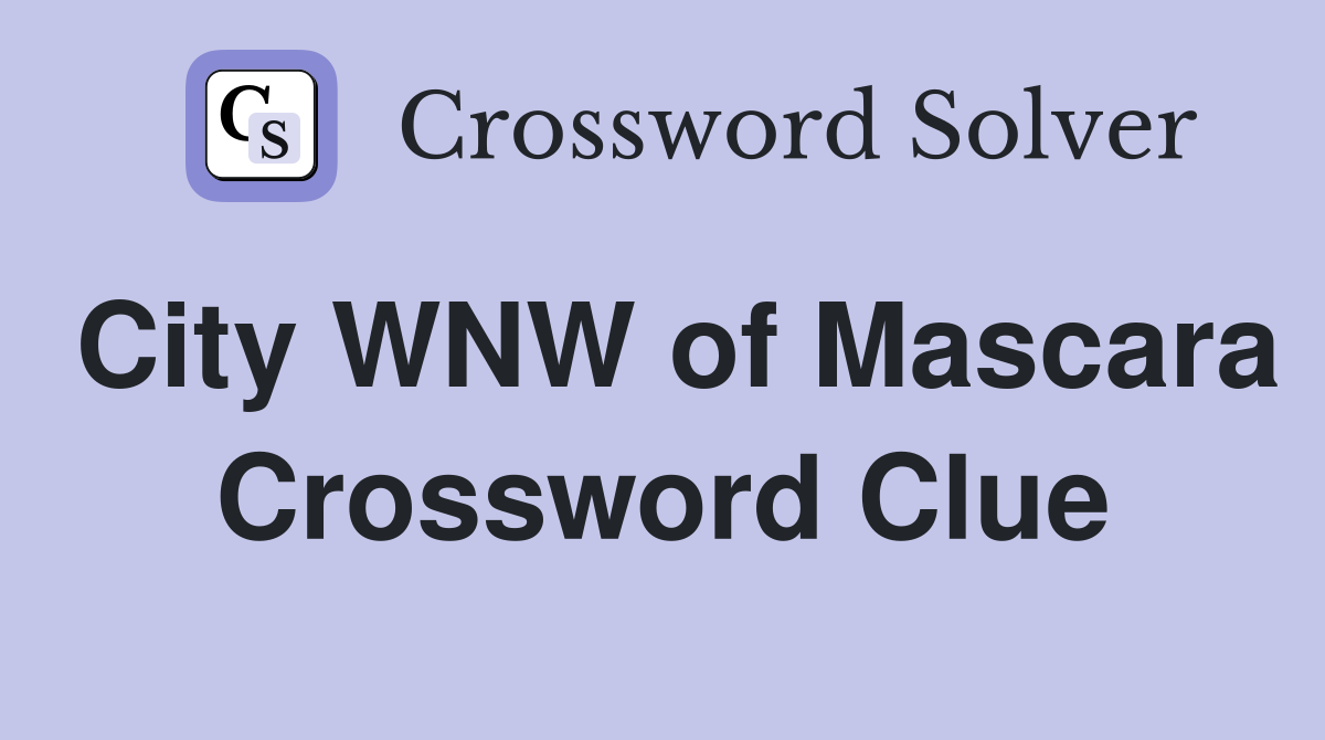 City WNW of Mascara Crossword Clue