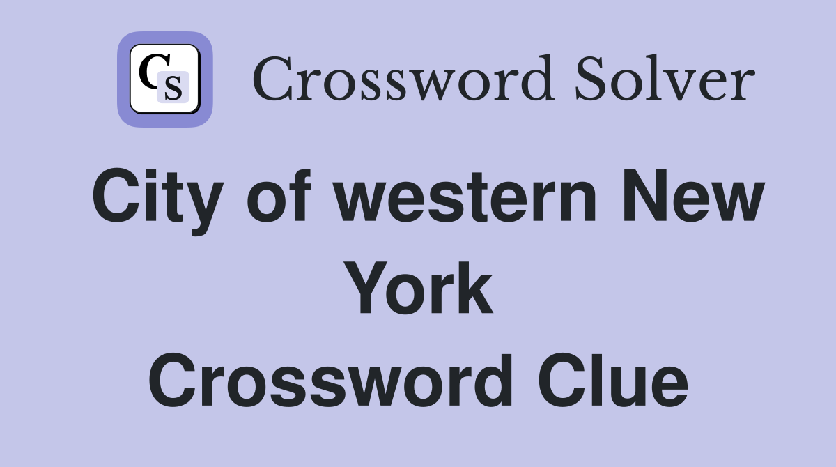City of western New York Crossword Clue