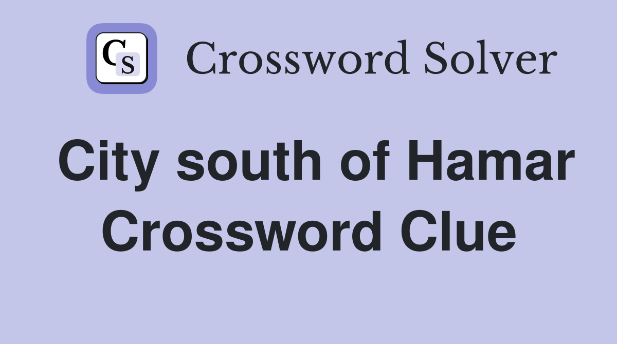 City south of Hamar Crossword Clue