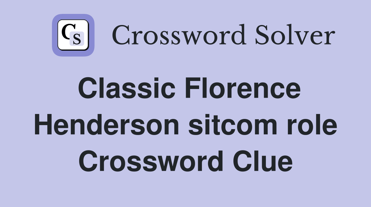 Classic Florence Henderson sitcom role Crossword Clue